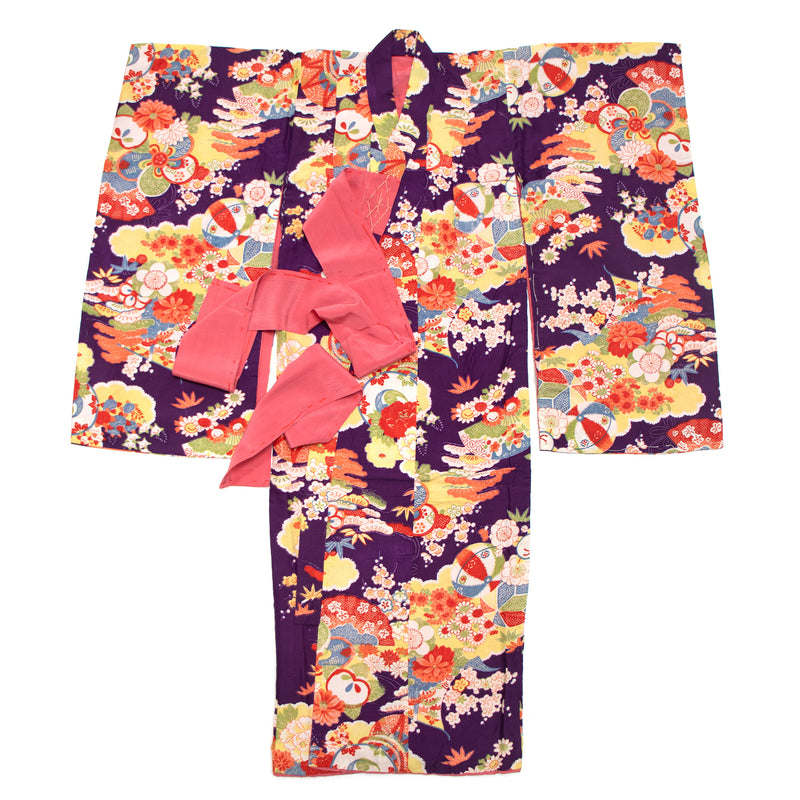 Taisho Era Girl's Silk Kimono