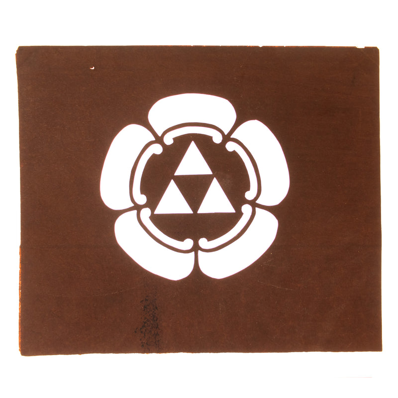 Katagami | Japanese Stencil of a Mon Family Crest