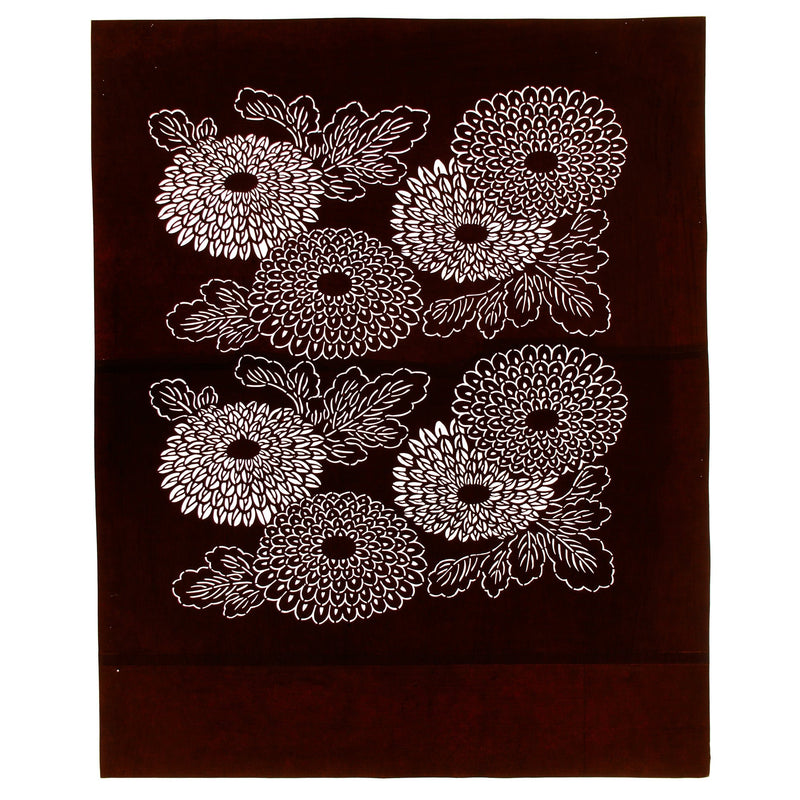 Dahlia Motif Katagami | Japanese Lacquered Paper Stencil