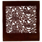 Flowered Vine Motif Katagami | Japanese Lacquered Paper Stencil