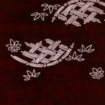 Flower Basket Motif Katagami | Japanese Lacquered Paper Stencil