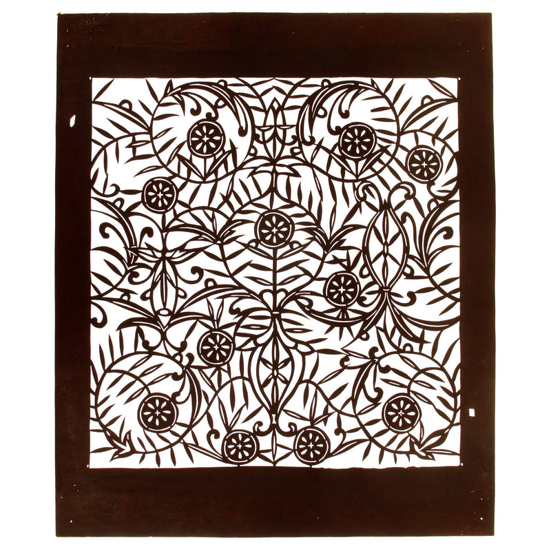 Vine Motif Katagami | Japanese Lacquered Paper Stencil