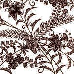 Fern & Flower Motif Katagami | Japanese Lacquered Paper Stencil