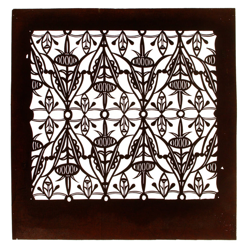 Mirrored Motif Katagami | Japanese Lacquered Paper Stencil