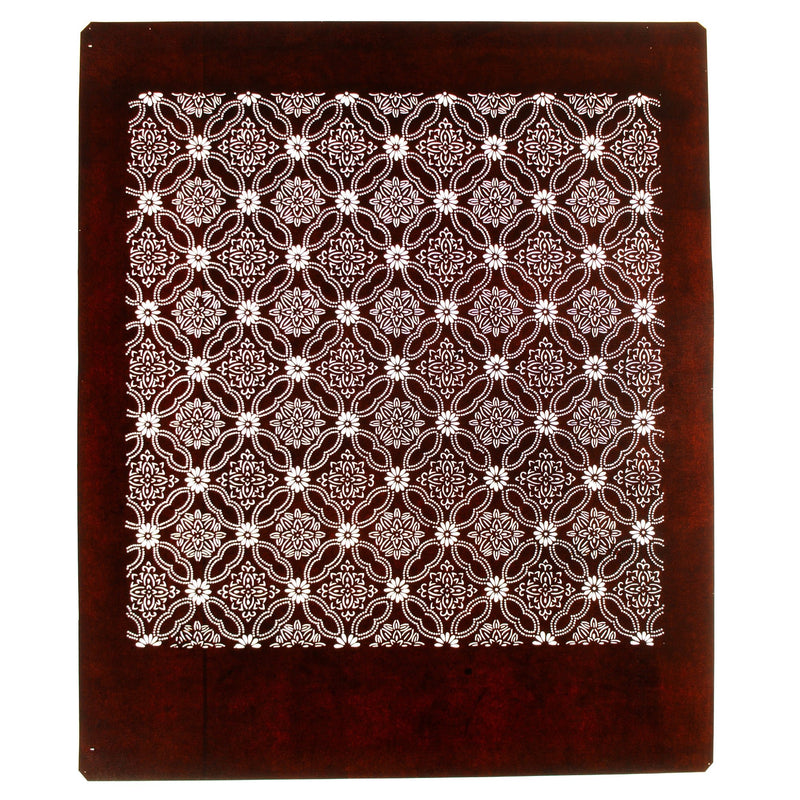 Diamond Flower Motif Katagami | Japanese Lacquered Paper Stencil