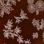 Flower & Bamboo Motif Katagami | Japanese Lacquered Paper Stencil