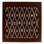 Diamond Symbol Motif Katagami | Japanese Lacquered Paper Stencil