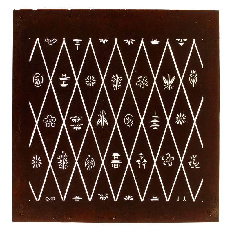 Diamond Symbol Motif Katagami | Japanese Lacquered Paper Stencil