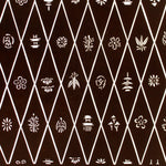 Diamond Symbol Motif Katagami | Japanese Lacquered Paper Stencil