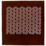 Floral Geometric Motif Katagami in 2 Parts  | Japanese Lacquered Paper Stencil