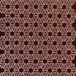 Floral Geometric Motif Katagami in 2 Parts  | Japanese Lacquered Paper Stencil