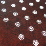 Floral Geometric Motif Katagami in 2 Parts  | Japanese Lacquered Paper Stencil