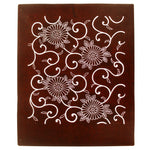 Kiku Motif Katagami | Japanese Lacquered Paper Stencil