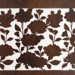 Floral Outline Motif Katagami | Japanese Lacquered Paper Stencil