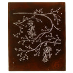 Branch & Flower Motif Katagami | Japanese Lacquered Paper Stencil