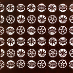 Floral Mon Motif Katagami | Japanese Lacquered Paper Stencil