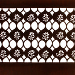 Geometric Floral Motif Katagami | Japanese Lacquered Paper Stencil