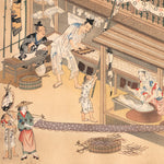 The Craftsmen's Life - Katazome Dyers | Antique Japanese Wood Block Print