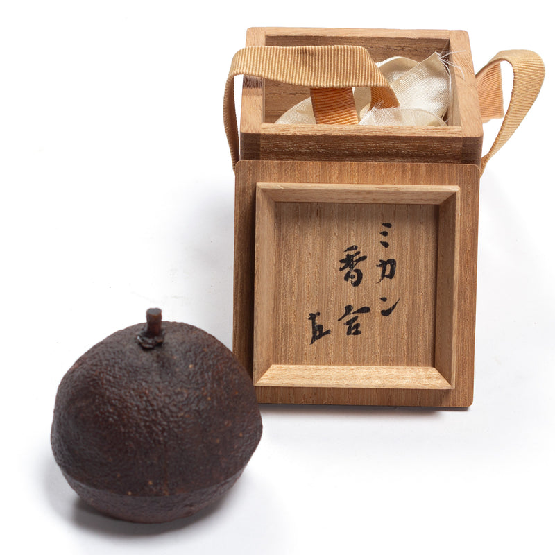 Lacquered Citrus Peel Kogo | Japanese Incense Storage Container