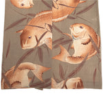 Mens Vintage Chirimen Silk Nagajuban with Lucky Tai