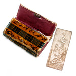 Ladies velvet wallet with bronze mirror