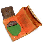 Ladies Brocade Wallet with Bronze Mirror