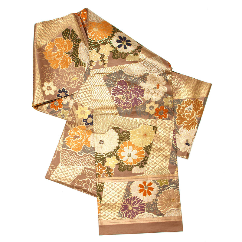 Japanese Silk Brocade Maru Obi