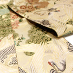 Japanese Silk Brocade Maru Obi with Pine