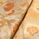 Golden Japanese Silk Brocade Maru Obi