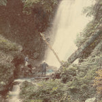 Hand-tinted Meiji Era Photograph | Ichinotaki Falls at Nikko | Japanese Antique Photography | Albumen Photography | Japanese Decor