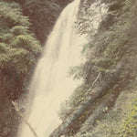 Hand-tinted Meiji Era Photograph | Ichinotaki Falls at Nikko | Japanese Antique Photography | Albumen Photography | Japanese Decor