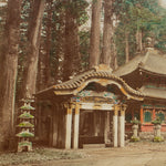 Hand Tinted Albumen of Chōzuya & Torii | Antique Japanese Photograph