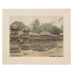 Hand Tinted Albumen of Iron Lanterns | Antique Japanese Photograph