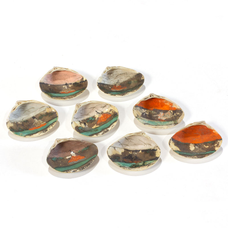 Kai-Awase Unmatched Painted Shells from Memory Game