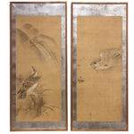 Pair of Mounted Hawk Paintings