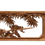 Deeply Caved Ranma Pair | Transom Carving | Japanese Architectural Decor