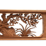 Deeply Caved Ranma Pair | Transom Carving | Japanese Architectural Decor