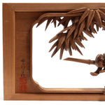 Deeply Caved Ranma Pair | Transom Carving | Japanese Architectural Decor