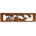 Deeply Caved Ranma Pair | Transom Carving | Japanese Architectural Decor