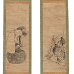 Pair of Scrolls Depicting Daikoku and Ebisu