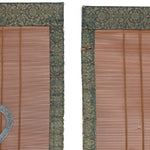 Sudare with Brocade Border| Split Bamboo Blind | Set of 2