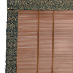 Sudare with Brocade Border| Split Bamboo Blind | Set of 2