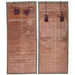 Sudare with Brocade Border| Split Bamboo Blind | Set of 2
