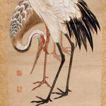 Antique Three Cranes Scroll | Cranes Play in the Valley