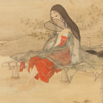 Scroll Painting | Beautiful Woman Enjoying the Coolness of the Riverbed