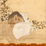 Antique Japanese Scroll Painting | Two Rabbits in an Autumn's Night