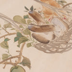 Matsutake and Bamboo Shoots | Foraging Basket Painting | Antique Scroll