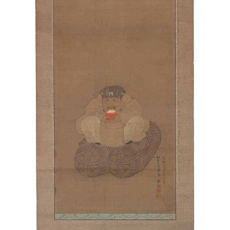 Antique Daikoku Scroll Painting | Lucky Gods