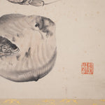 Antique Japanese Fish Scroll