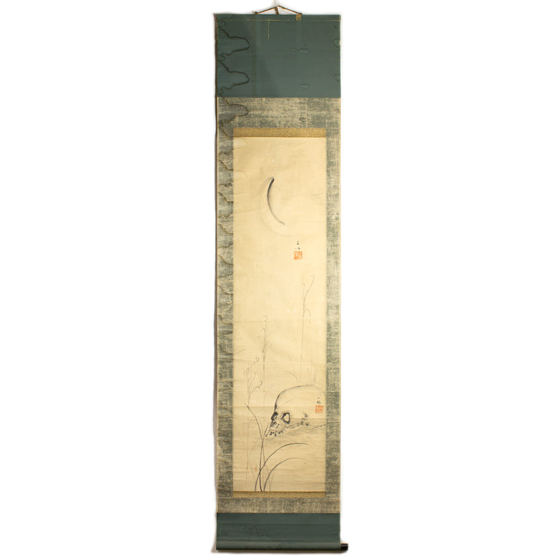 Antique Japanese Skull Scroll